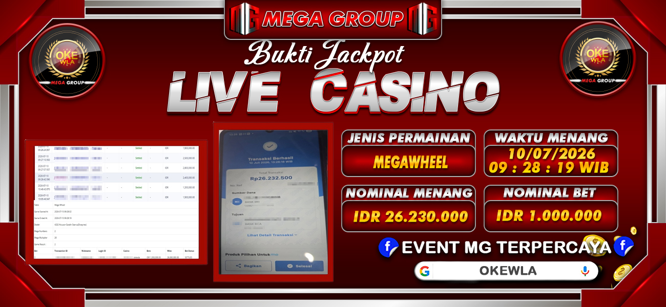 Bukti JP situs Okewla hari Jumat, 10 Juli 2026