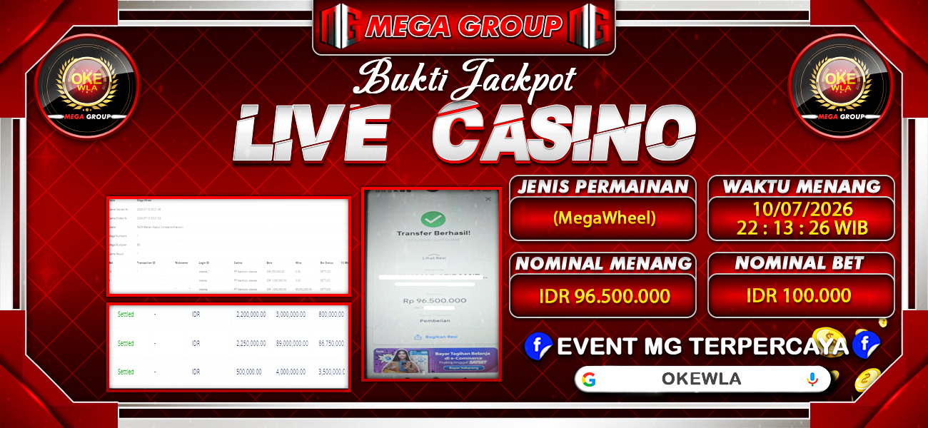 Bukti JP situs Okewla hari Jumat, 10 Juli 2026