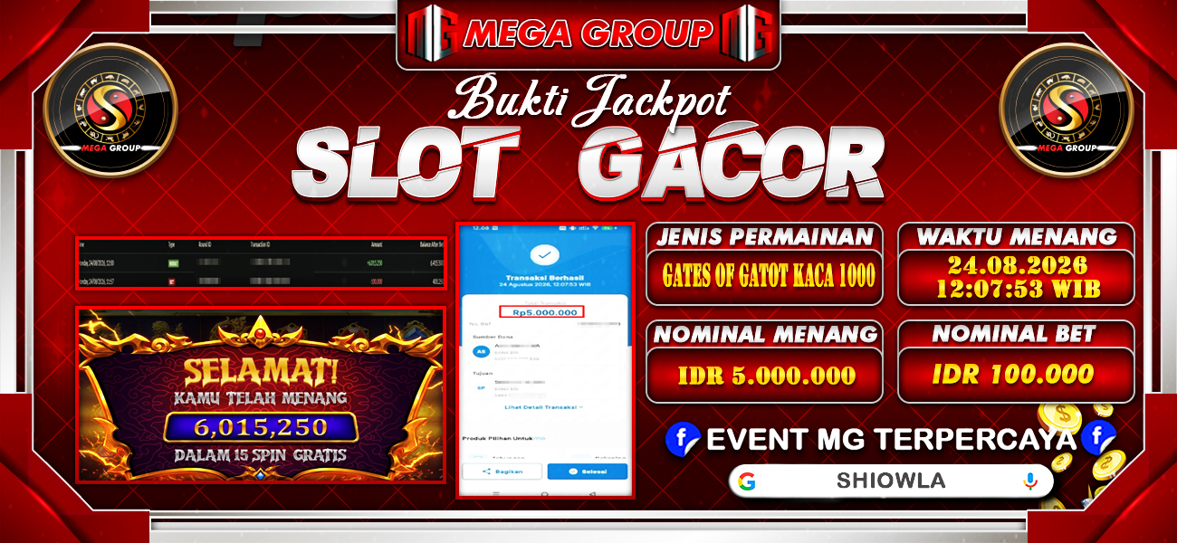 Bukti JP situs Shiowla hari Senin, 24 Agustus 2026